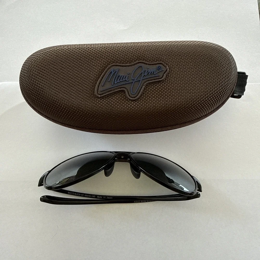 Maui Jim Alelele Bridge MJ 438 02 Black Frame + Grey Polarized Sunglasses